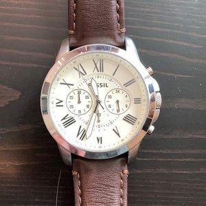 Fossil Grant Brown Leather watch